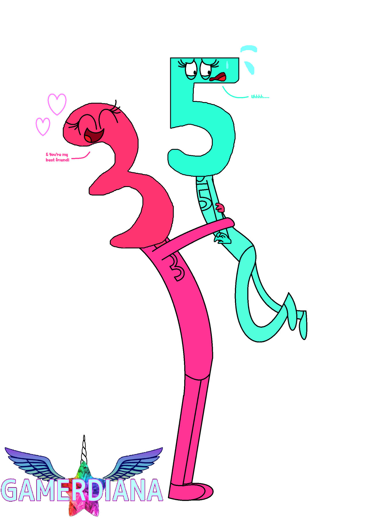 Numberjacks Hugs by gamerdiana on DeviantArt