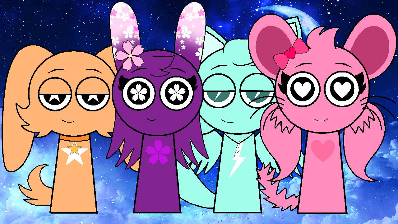 Sprunki Style. Deviantart K I D and S In Sprunki Style Night Time Version by gamerdiana on DeviantArt