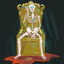 Skeleton On A Throne