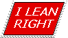 I Lean Right stamp by Conservatoons
