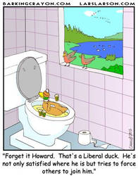 Liberal Duck cartoon