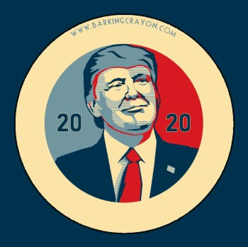 Trump 2020 Posterized button