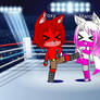 Foxy vs Mangle (wrestling)