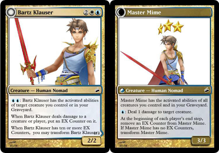 mtg final fantasy bartz And Boko Extended Art scale collaboration is now available on player card sleeves! Bartz (Full Art) - Legacy