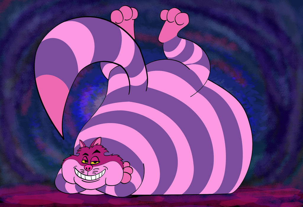 wallpapers Fat Purple Cat Cartoon fat cheshire cat by kuzooma on deviantart