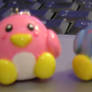 pink and blue penguins