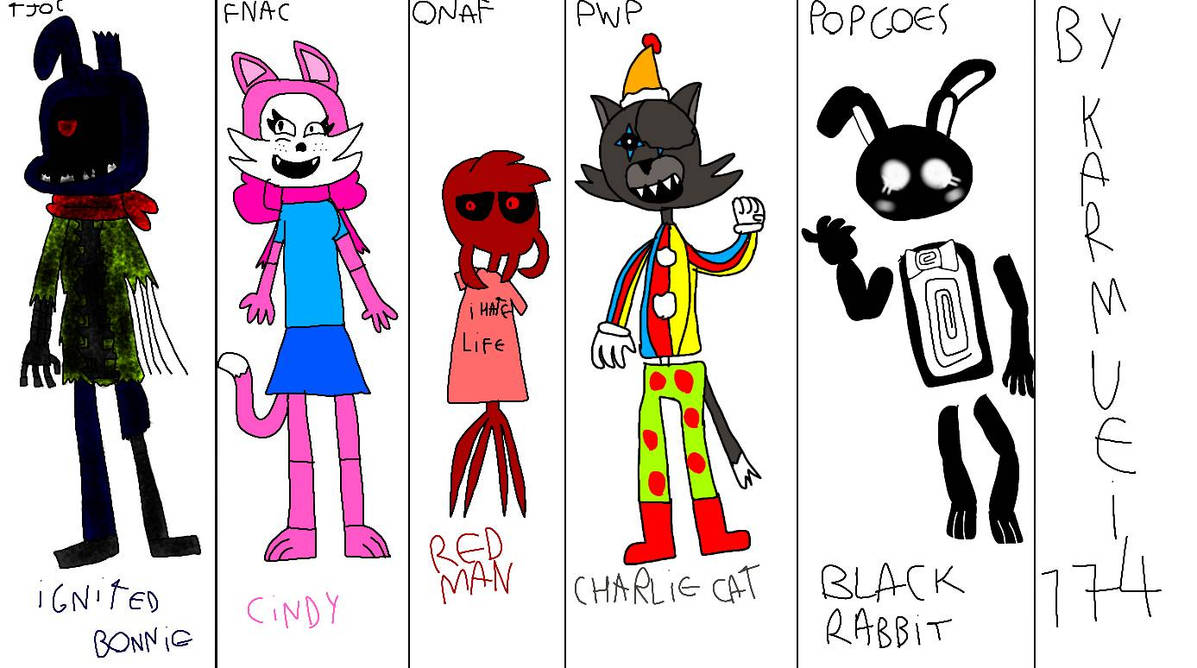 My favorite fnaf fan game characters by karmuei174 on DeviantArt