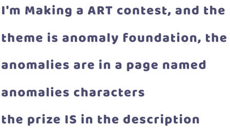 Anomaly foundation ART contest