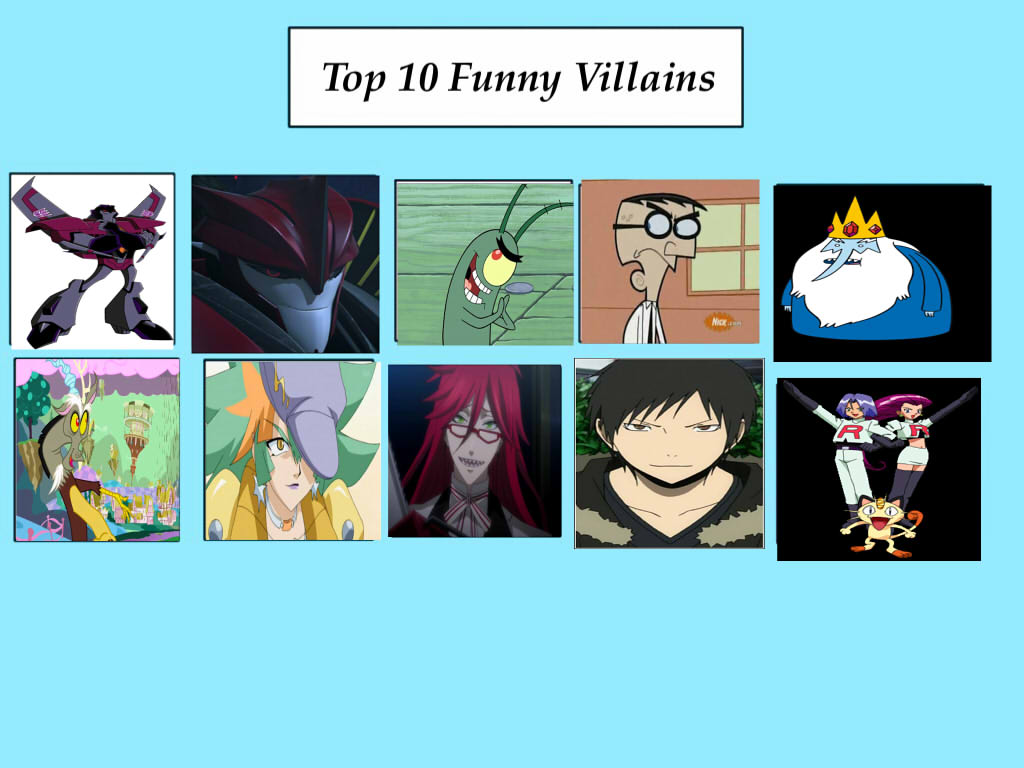 My top 10 funny Villains by DjCinnccing on DeviantArt