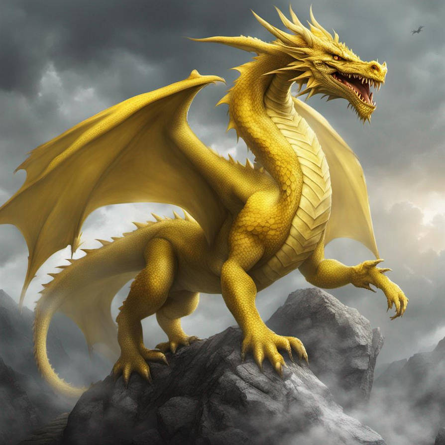 A Vigilant Yellow Dragon by Lufisipico on DeviantArt
