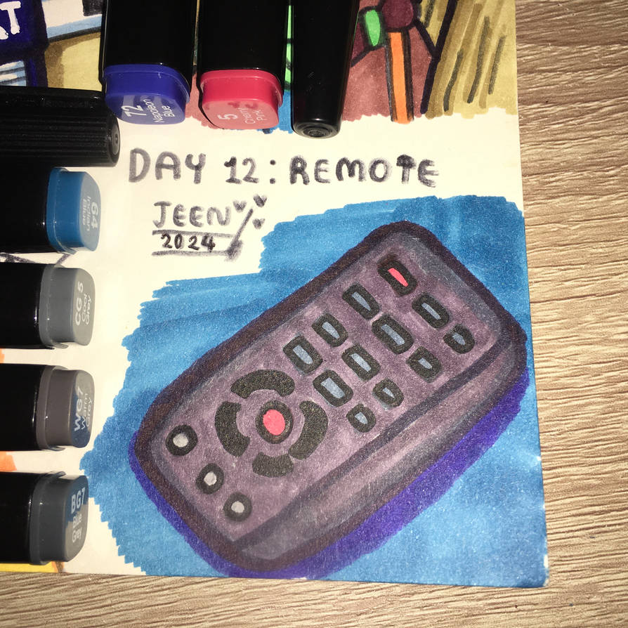 Remote Inktober Day 12 : Remote ( Inktober 2024 ) by JeenTheDrawing on DeviantArt