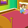 Fievel and Olivia dozing in the sunshine - Version 2