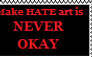 No hate art stamp