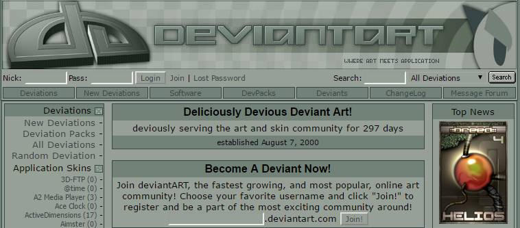 Deviantart in 2001 pt1 by AetherChey on DeviantArt
