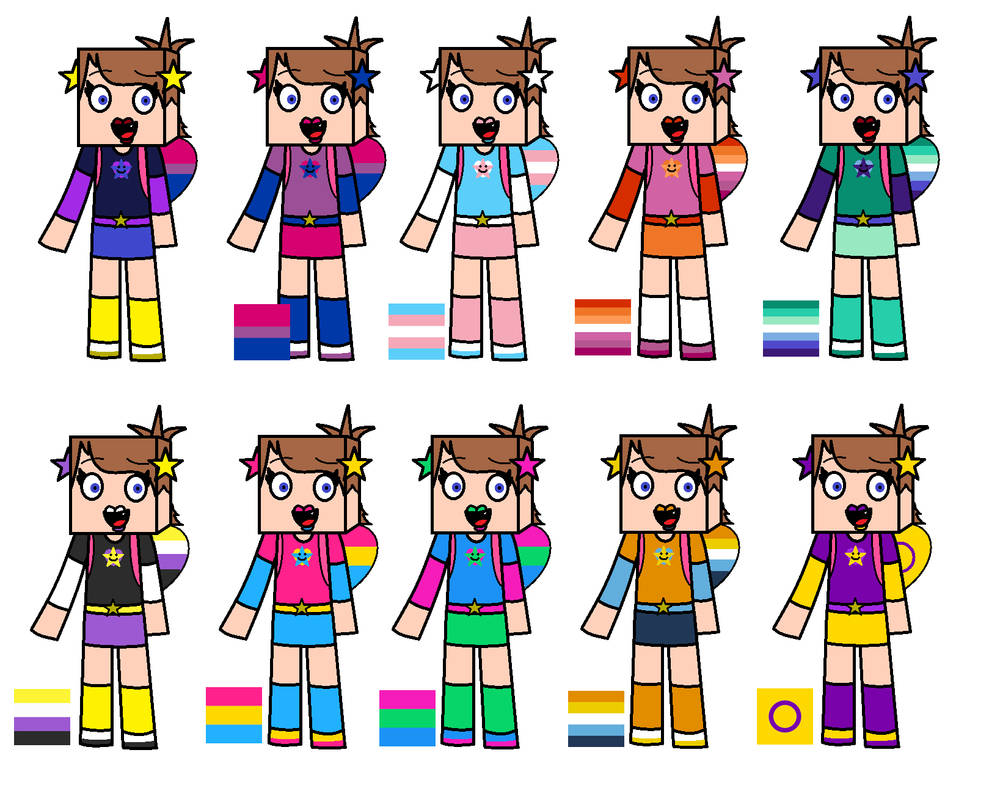 All LGBTQ+ skins by AetherChey on DeviantArt