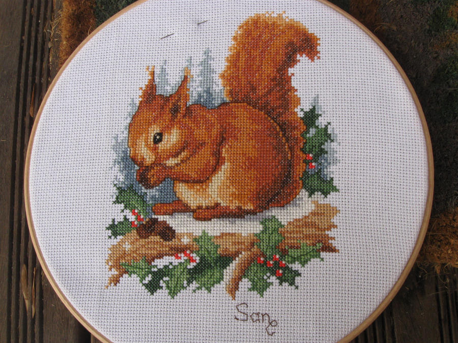 Squirrel Cross Stitch