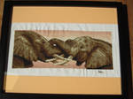 Elephants Hug Cross-Stitch by Santian69
