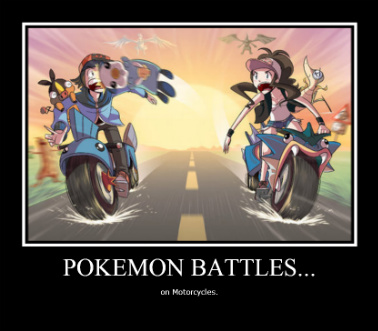 Pokemon Battles on Motorcycles