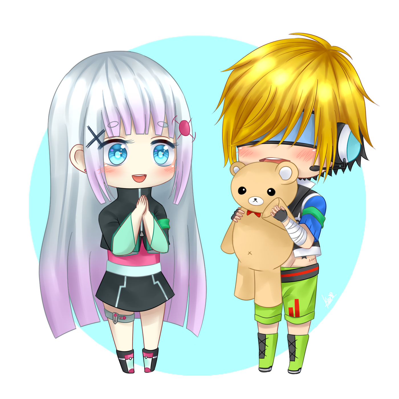 Chibi Hotaka and Hiiragi