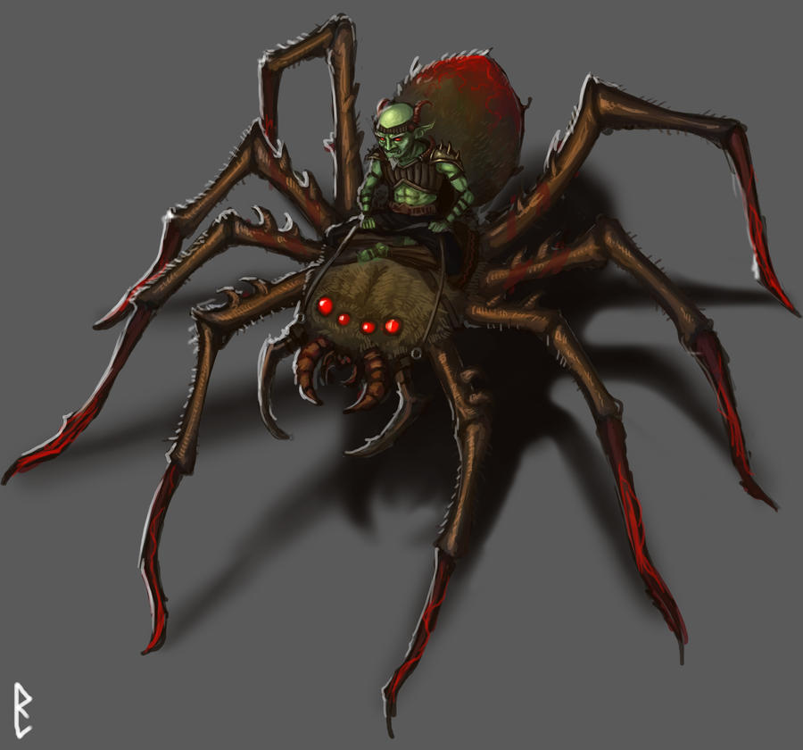 Goblin spider rider by ArtDeepMind on DeviantArt