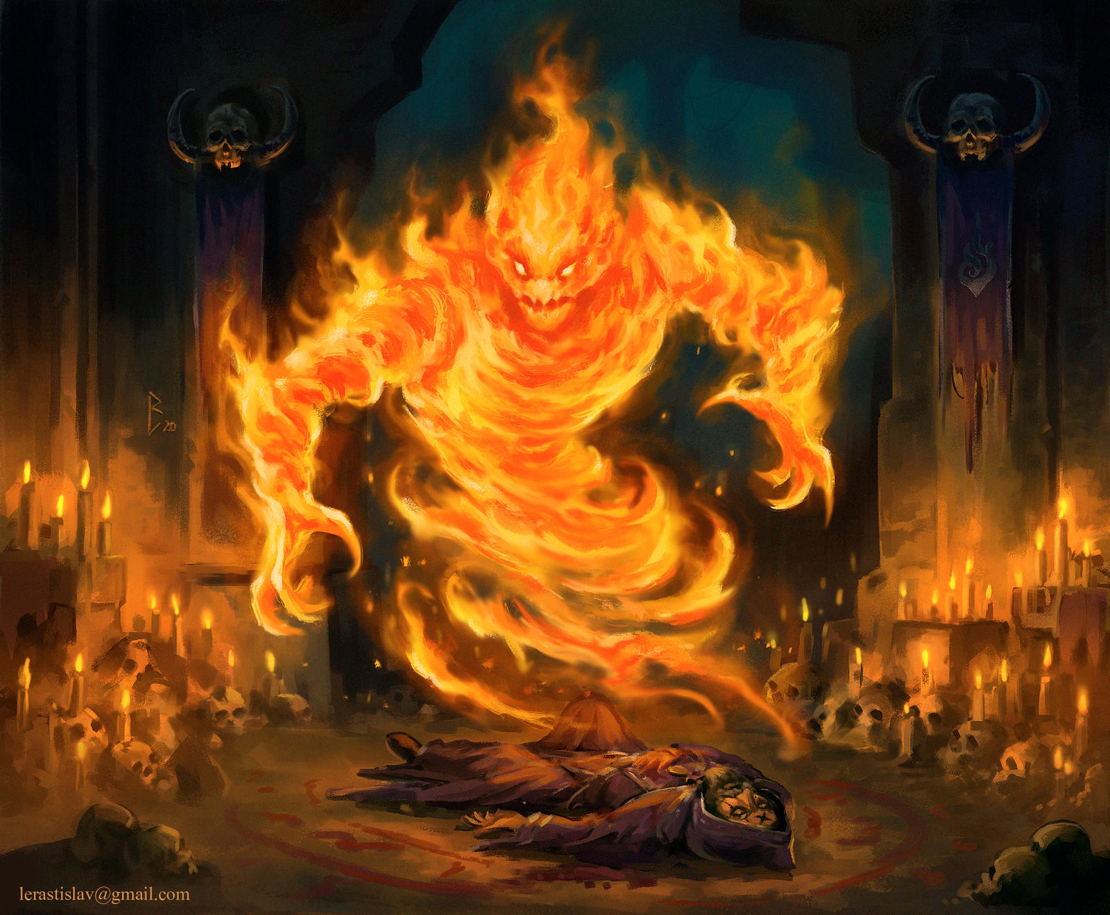 Fire Elemental Design Fire Elemental Art Fire Elemental