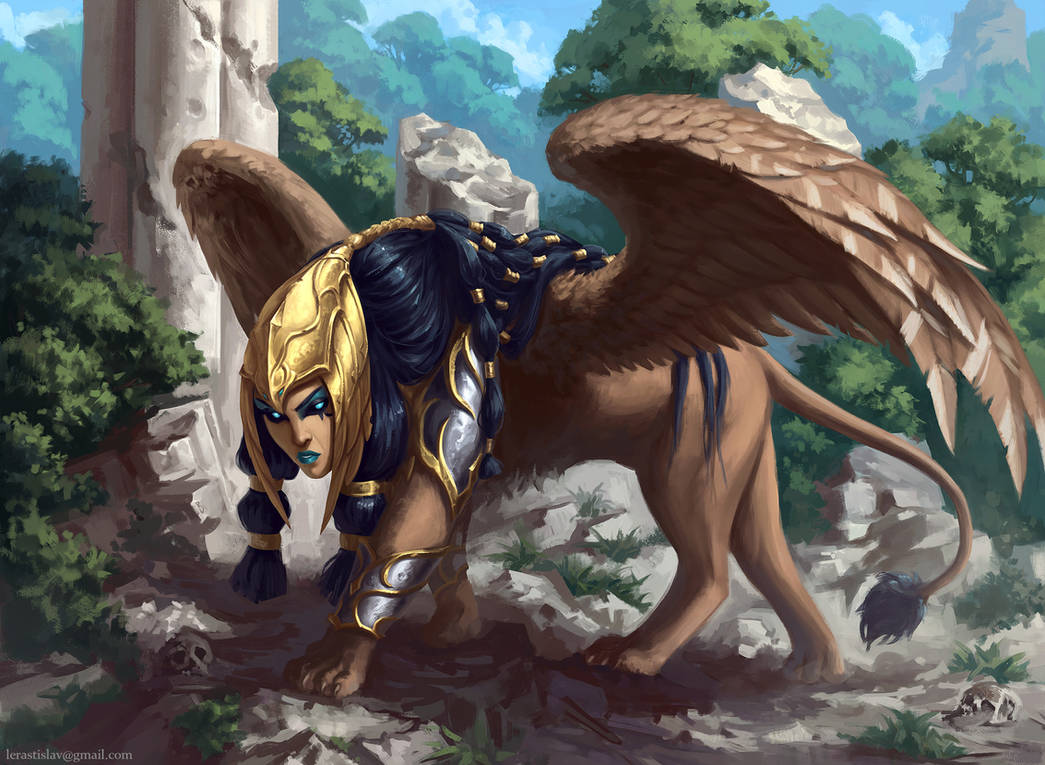Alien Sphinx Deviantart Sphinx by ArtDeepMind on DeviantArt