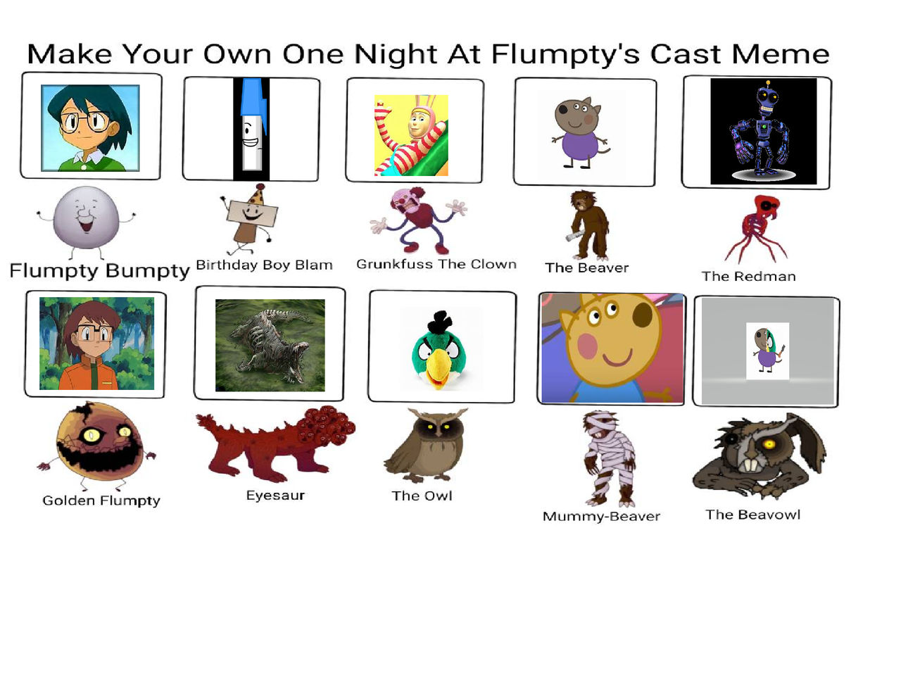 One night at flumptys Comic Studio - make comics & memes with One night at  flumptys characters