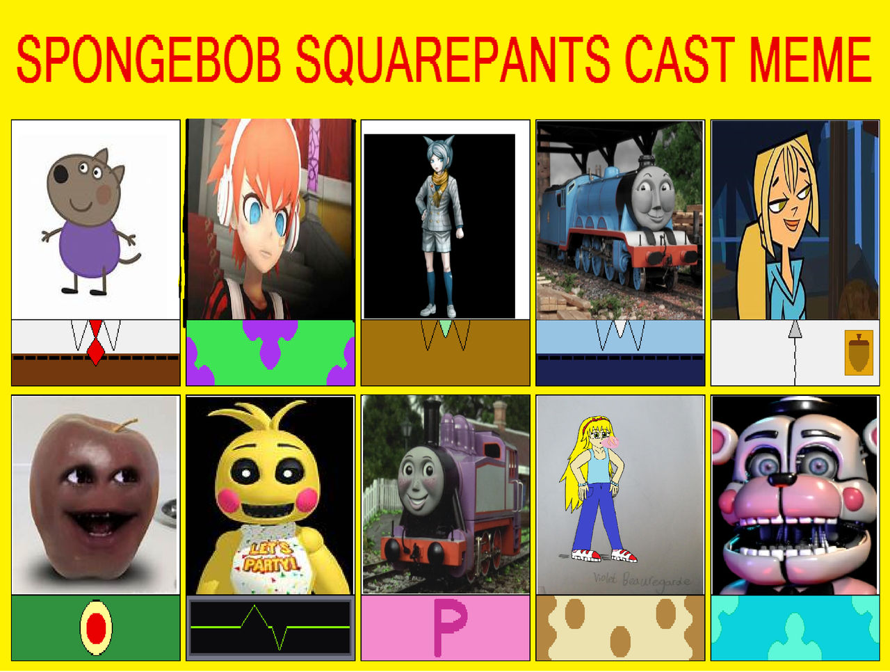 SpongeBob SquarePants cast meme by snivy0711 on DeviantArt