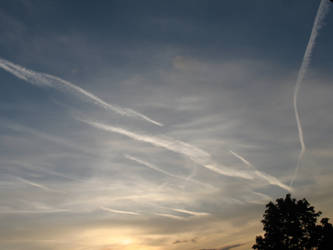 cloud painting with sun