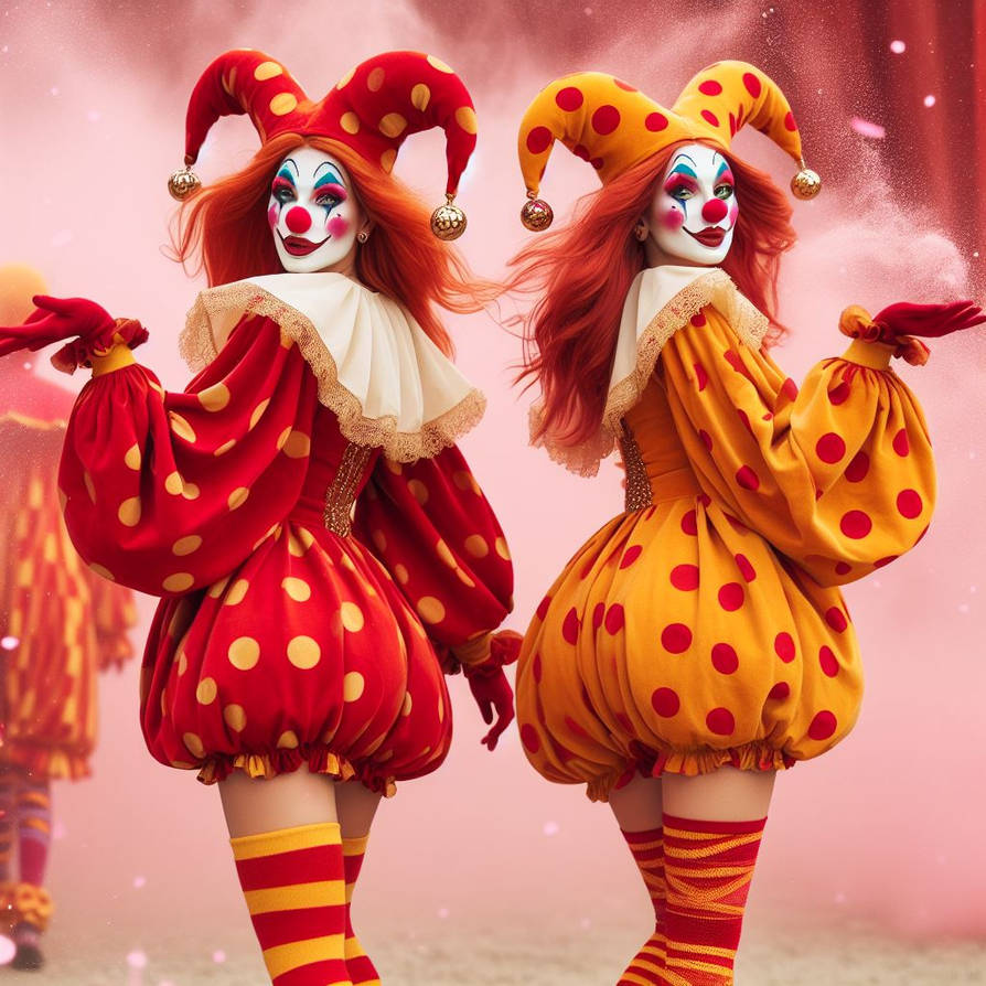 Two Jester Rbbits More jester twins by clowncircusbufon on DeviantArt