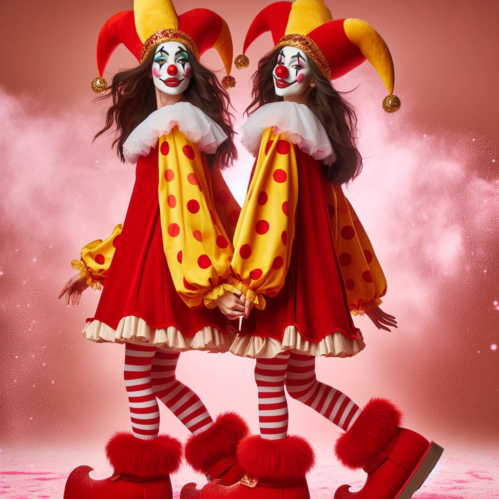 Two Jester Rbbits Jester twins by clowncircusbufon on DeviantArt