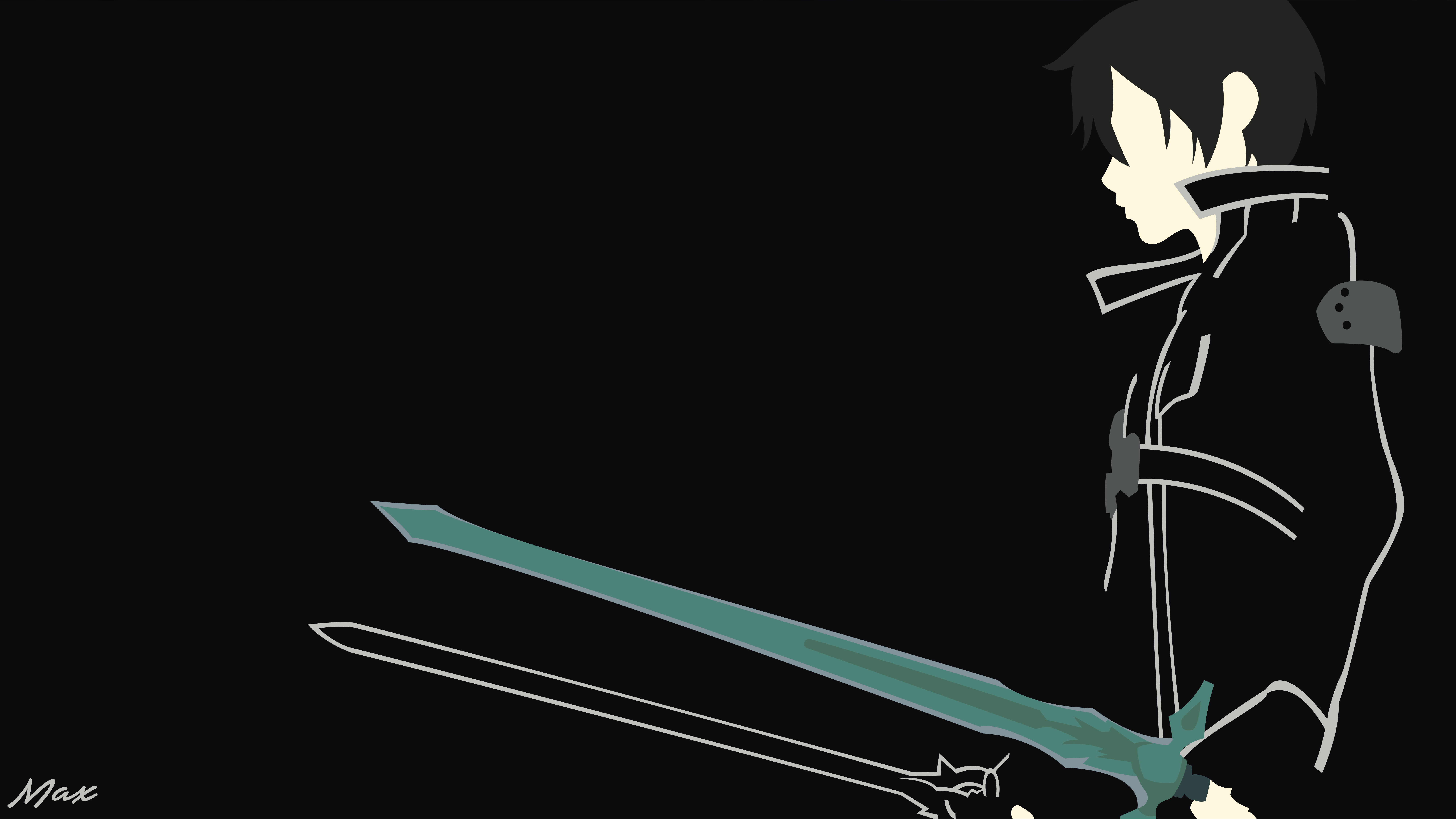 Kirito Black Swordsman (SAO) Minimal Wallpaper by Max028 on DeviantArt