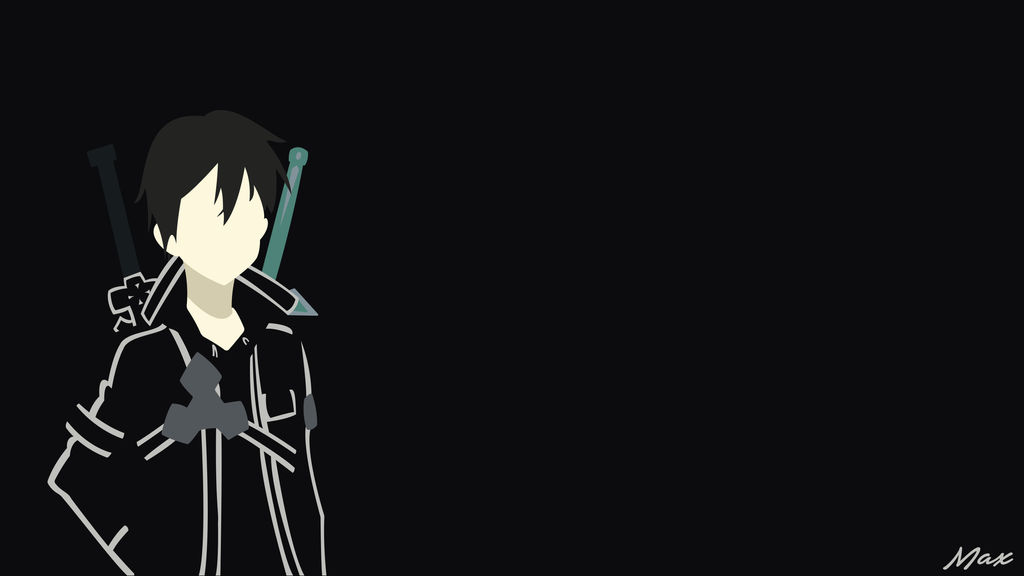 Kirito Black Swordsman 2 (SAO) Minimal Wallpaper by Max028 on DeviantArt