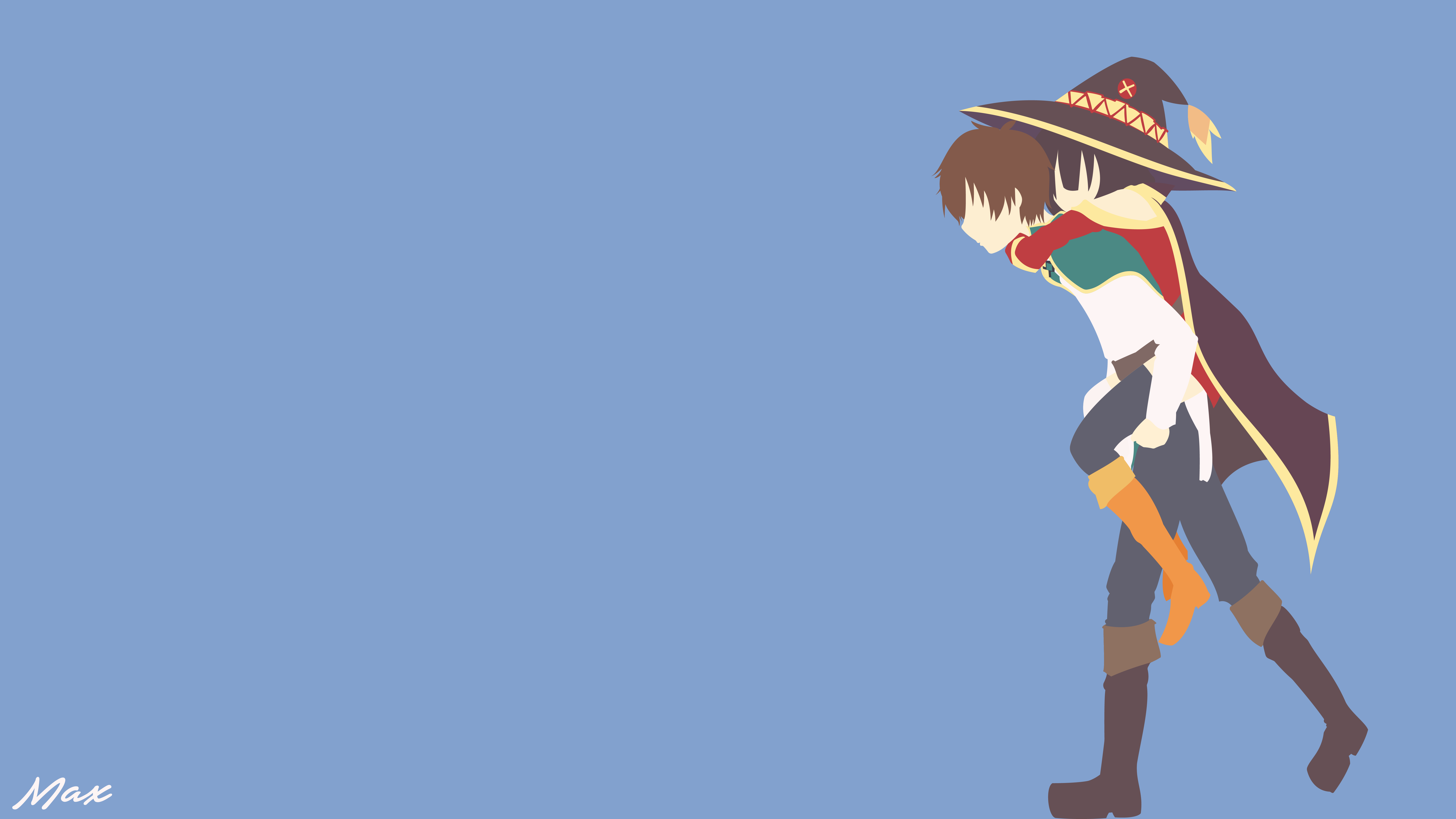 Kazuma and Megumin (KonoSuba) Minimal Wallpaper by Max028 on