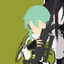 Sinon and Kirito (Sword Art Online) Minimal Wall