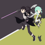 Kirito and Sinon [GGO] (Sword Art Online) Minimal