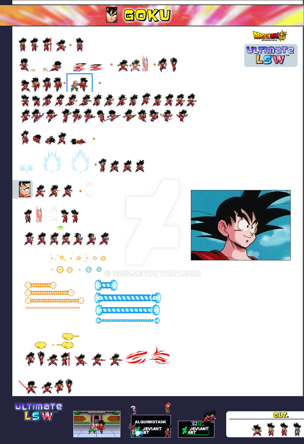 Teen Goku - Ultimate LSW Sheet by GZ52 on DeviantArt