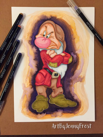 Grumpy watercolour by ArtByJonnyFrost on DeviantArt