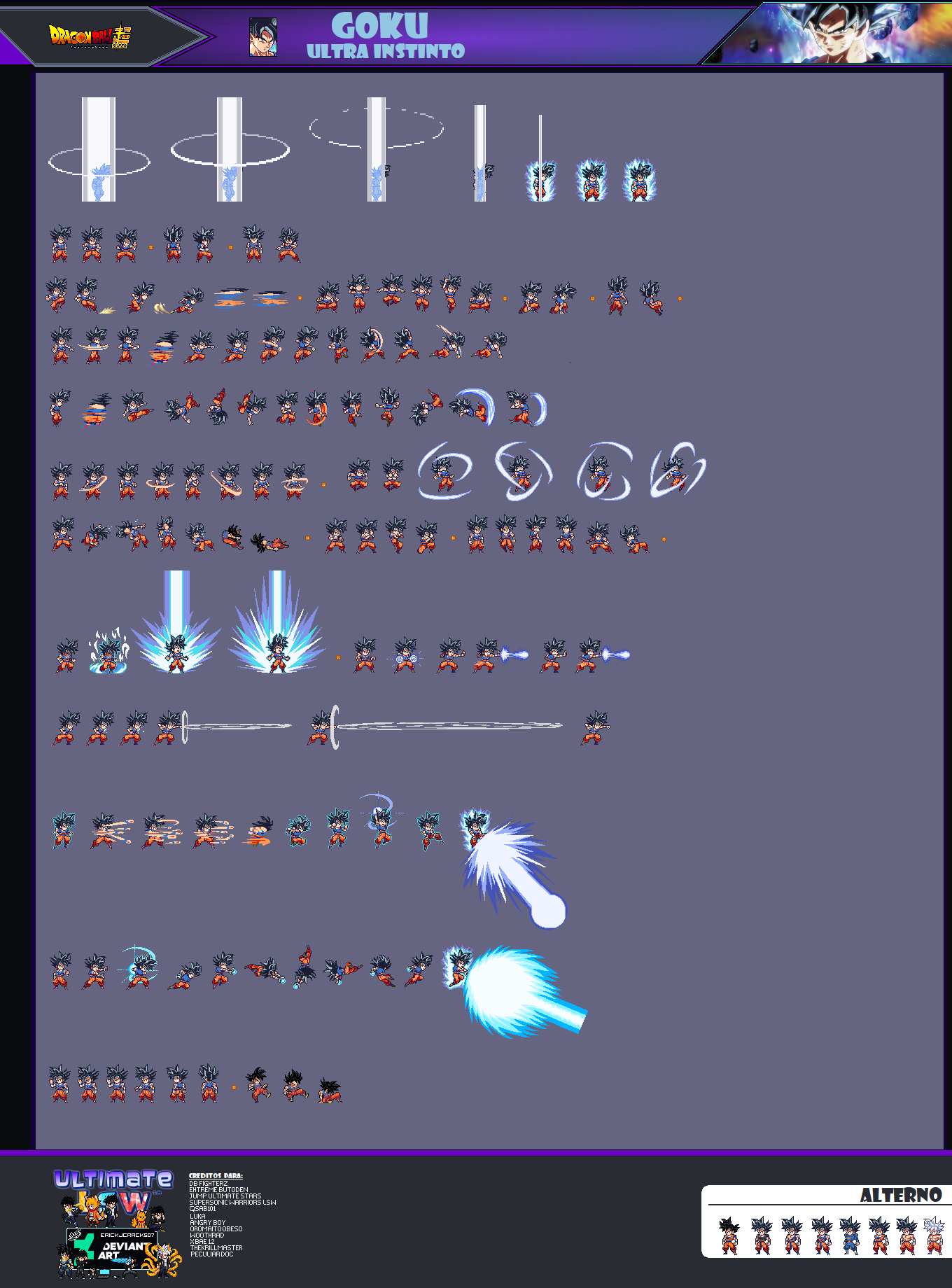 Goku UIS ULSW, Sprite Sheet by ErickJCrack507 on DeviantArt Goku UIS ULSW, Sprite Sheet by ErickJCrack507 on DeviantArt