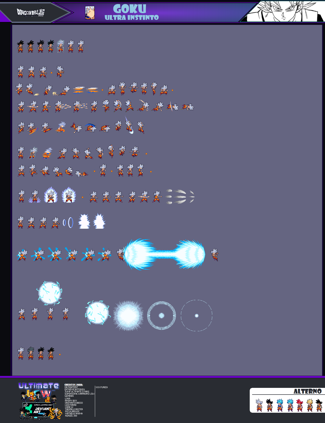 Goku Ultra Instituto ULSW (Manga), Sprite Sheet by ErickJCrack507 on DeviantArt Goku Ultra Instituto ULSW (Manga), Sprite Sheet by ErickJCrack507 on DeviantArt