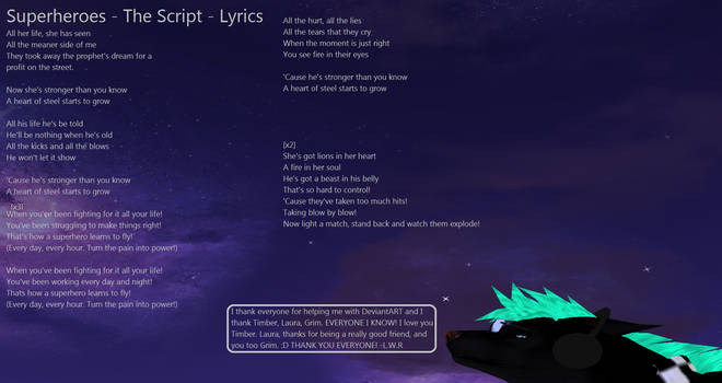 Superheroes - The Script - Lyrics