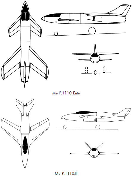 Messerschmitt P.1110 Ente and P.1110/II. by FutureWGworker on DeviantArt