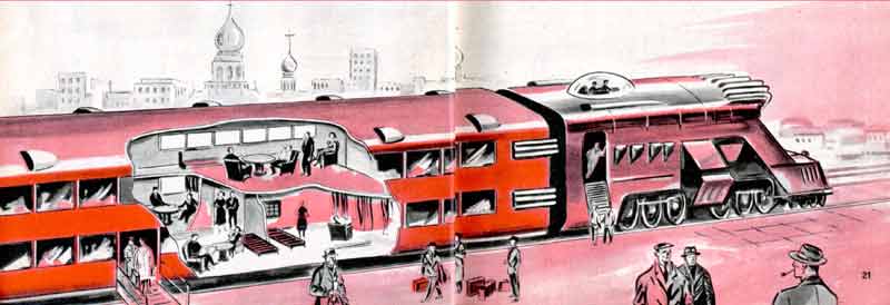 Soviet nuclear-powered train concept. by FutureWGworker on DeviantArt