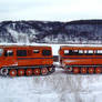 TTM-4901 russian articulated ATV with trailer.