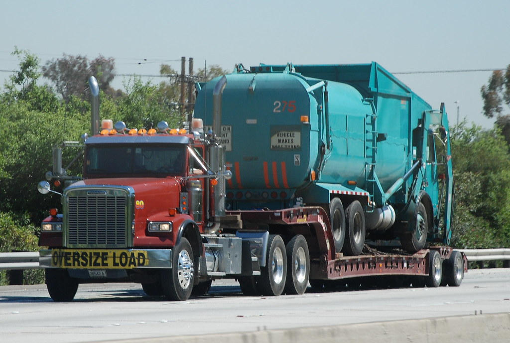 Big Rig Low Ride Freightliner Big Rig With Lowboy Trailer in LA. by FutureWGworker on ...