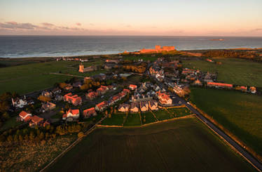 Bamburgh evening sun