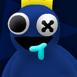 Cyan BLUE ROBLOX: Rainbow Friends 3d model