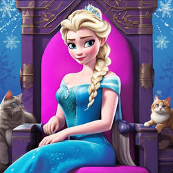 Queen Elsa and Her Cats