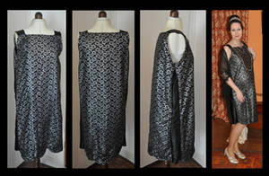 Black and Silver 1920s maternity dress by numberjumble Black and Silver 1920s maternity dress by numberjumble