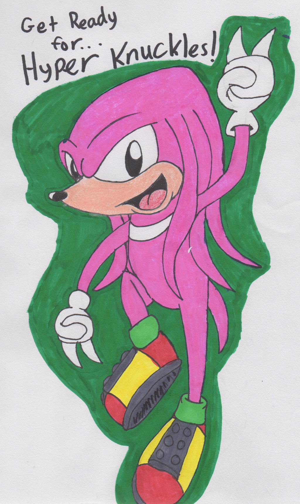 Hyper Knuckles Drawing Get Ready for Hyper Knuckles! by Piplup88908 on DeviantArt